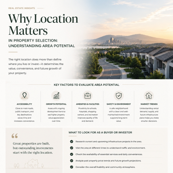 Why Location Matters in Property Selection: Understanding Area Potential